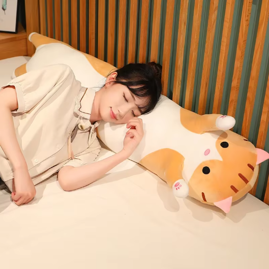 NNEOBA Cute Cat Plush Toy Sleeping Animal Doll