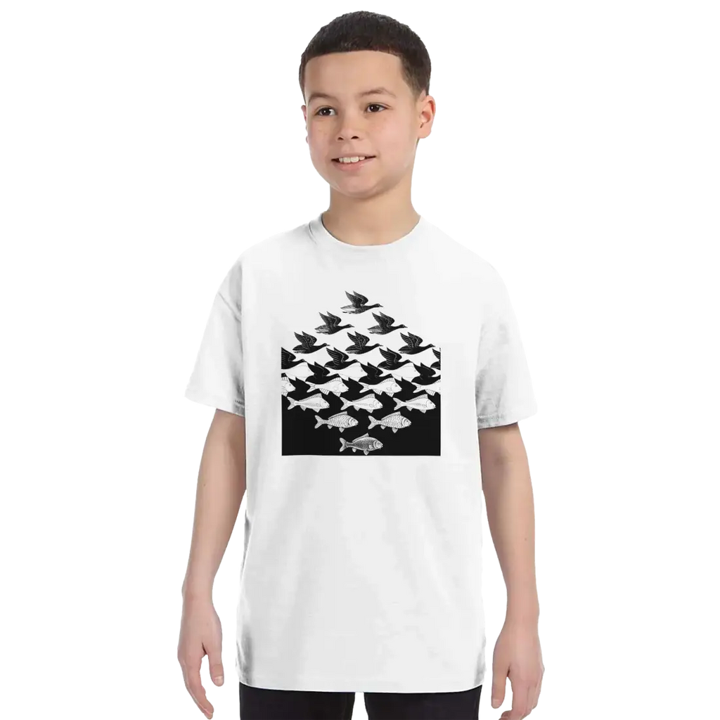 MC Escher Sky and Water I Art T-Shirt-8